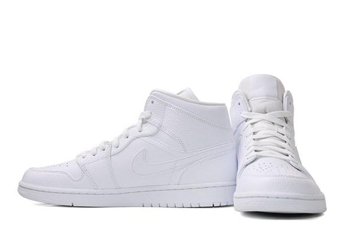 Air Jordan 1 Mid Triple White 554724-130