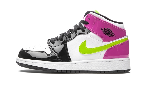 Air Jordan 1 Mid White Black Cyber Pink (GS) - CZ9835-100